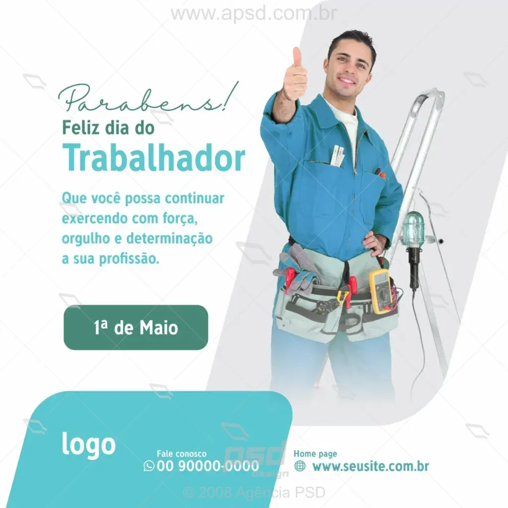 mídia feliz dia do trabalho