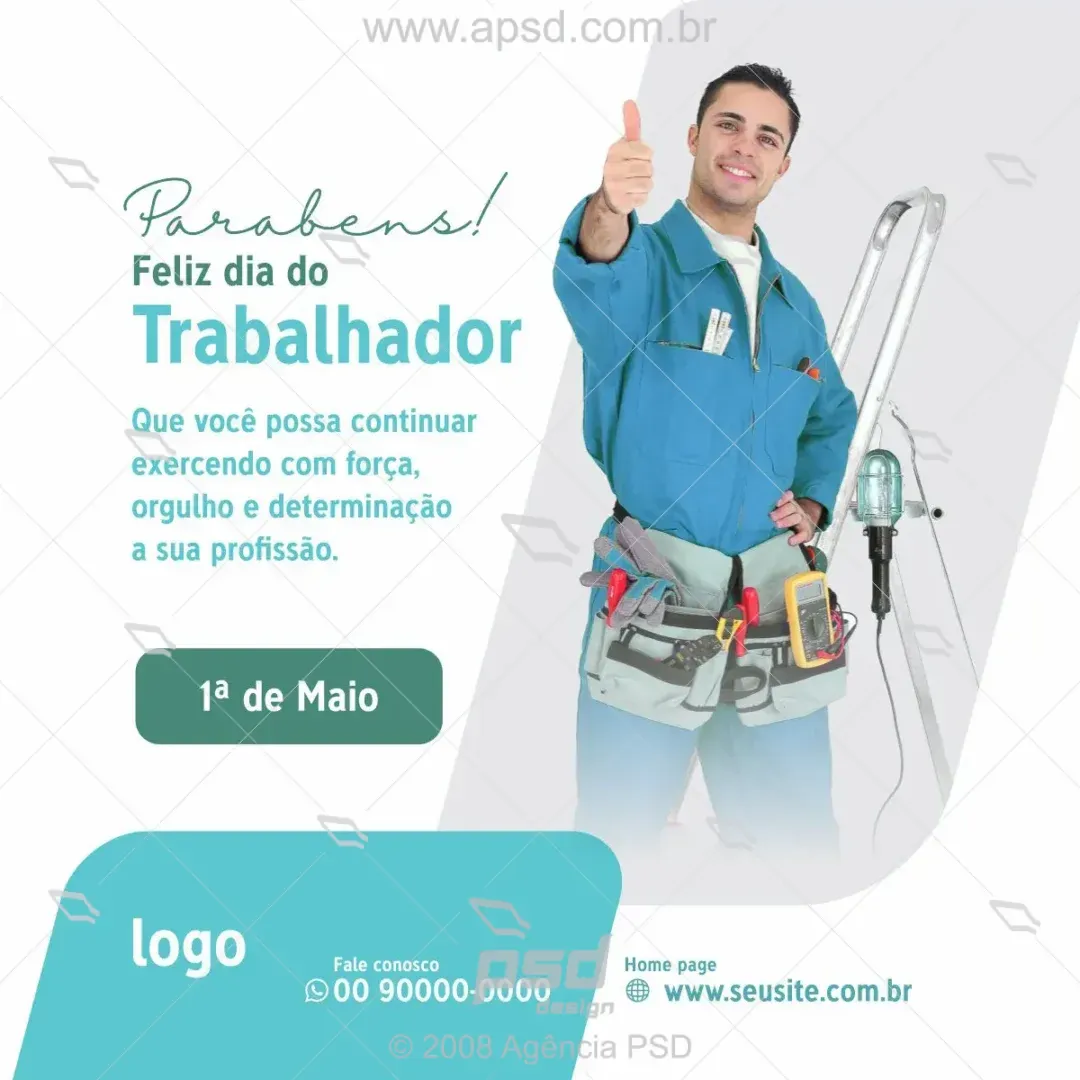 mídia feliz dia do trabalho