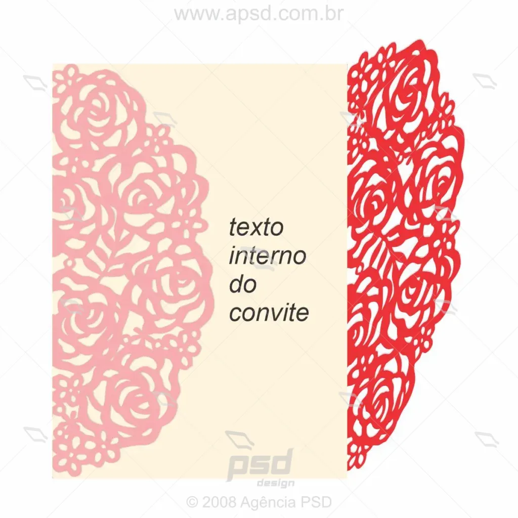 convite rosas pare recorte