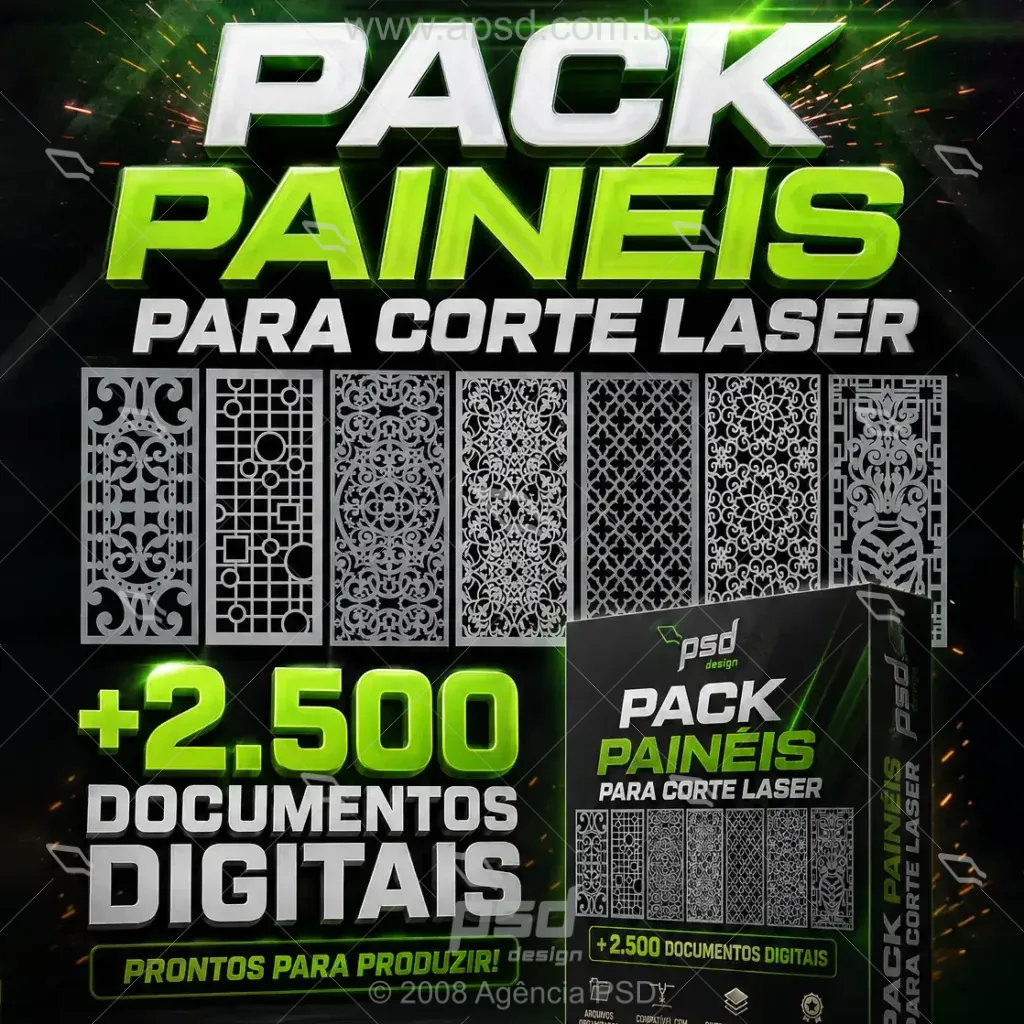 Pack painéis para recorte laser