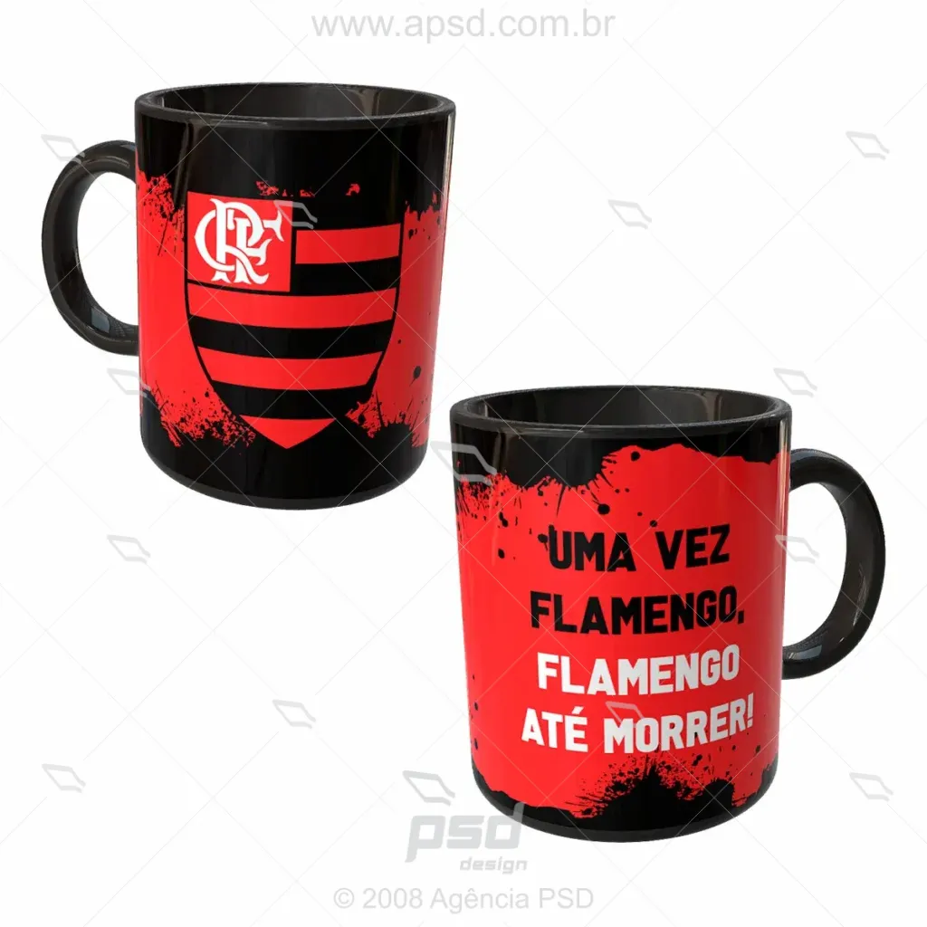 arte caneca uma vez flamengo