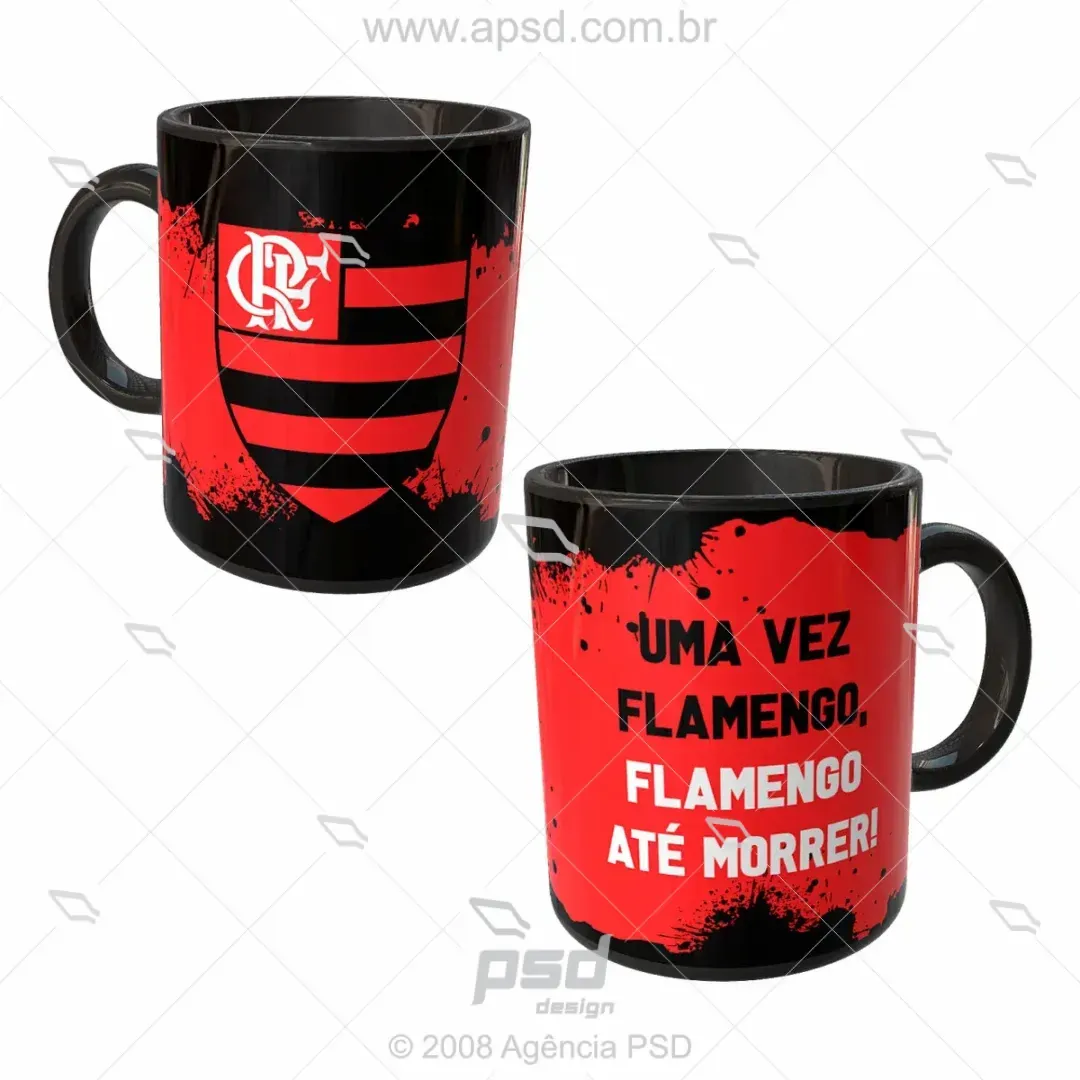 arte caneca uma vez flamengo