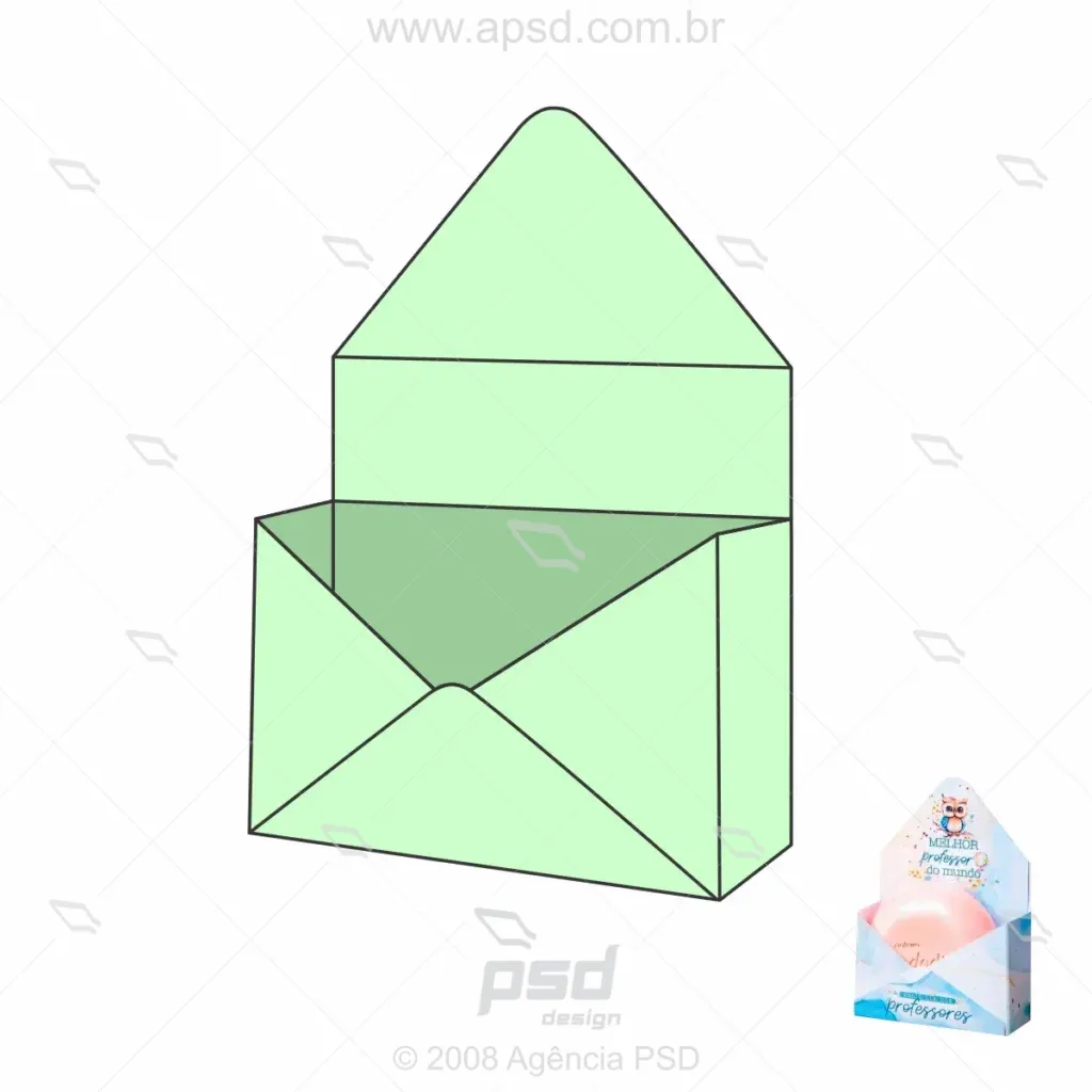 molde caixa sabonete envelope