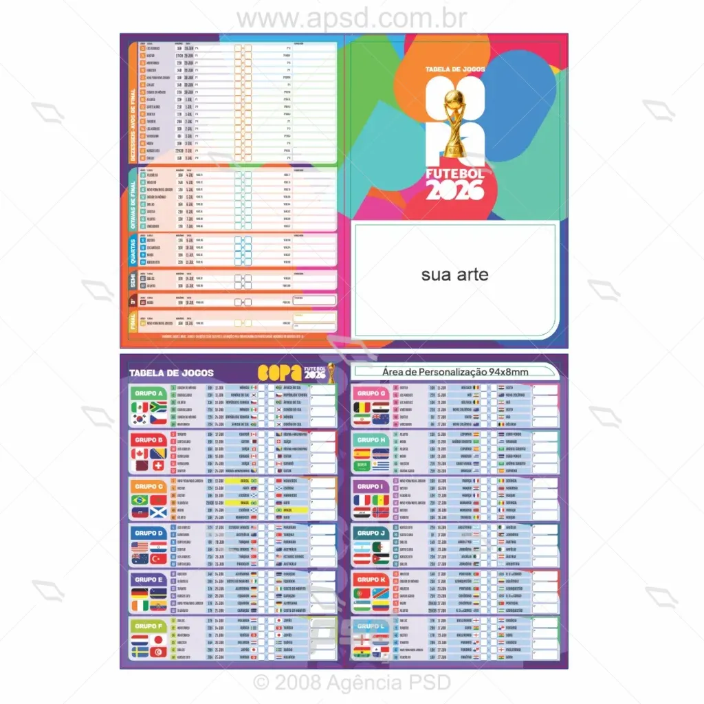 tabela da copa personalizada