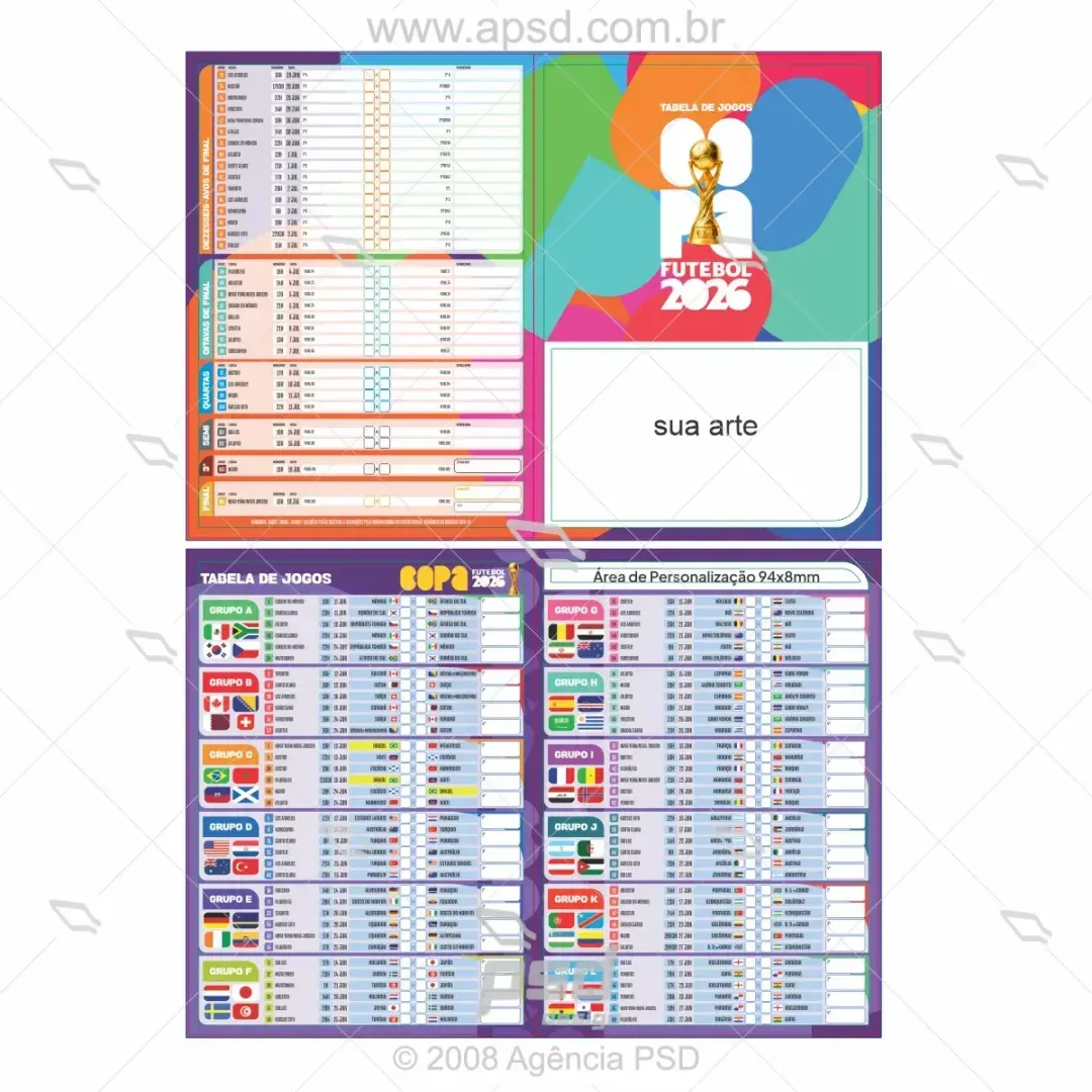 tabela da copa personalizada