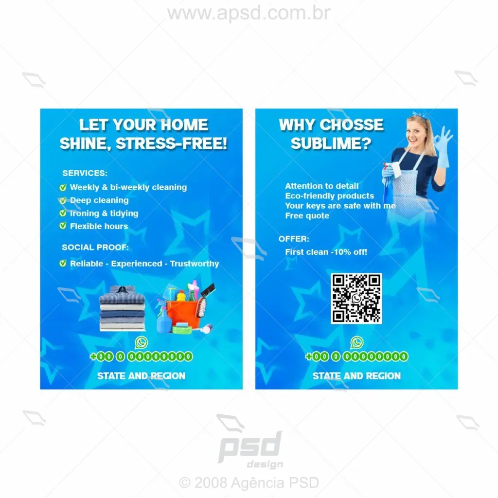 design flyer residential cleaner