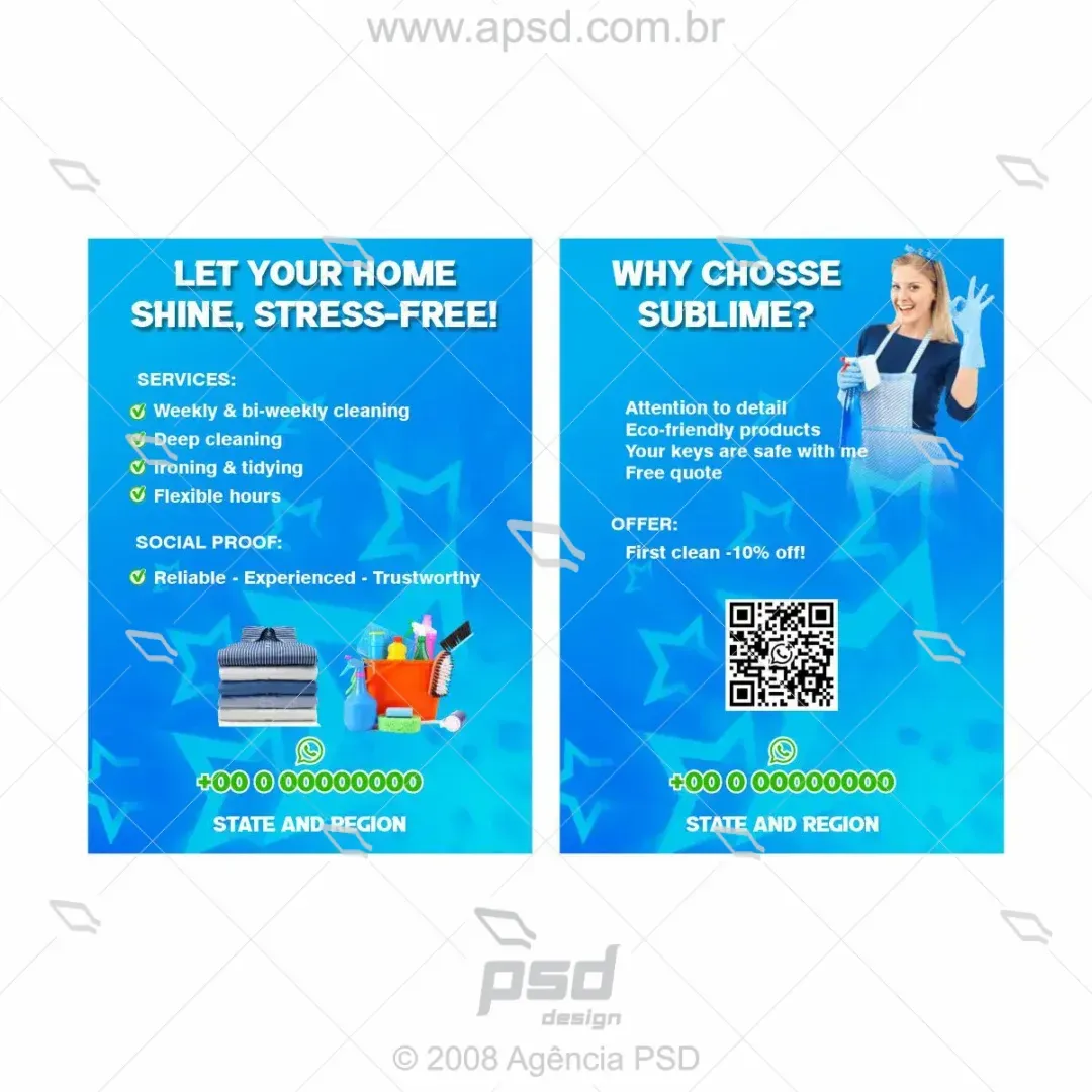 design flyer residential cleaner