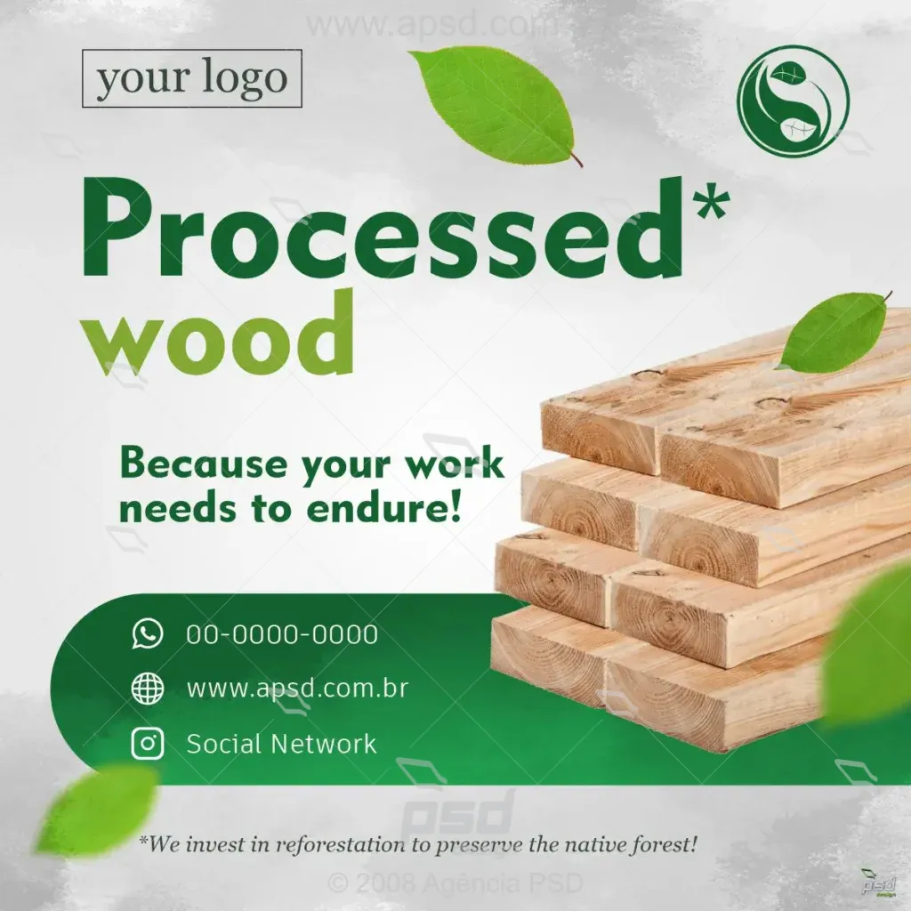 processed wood social media