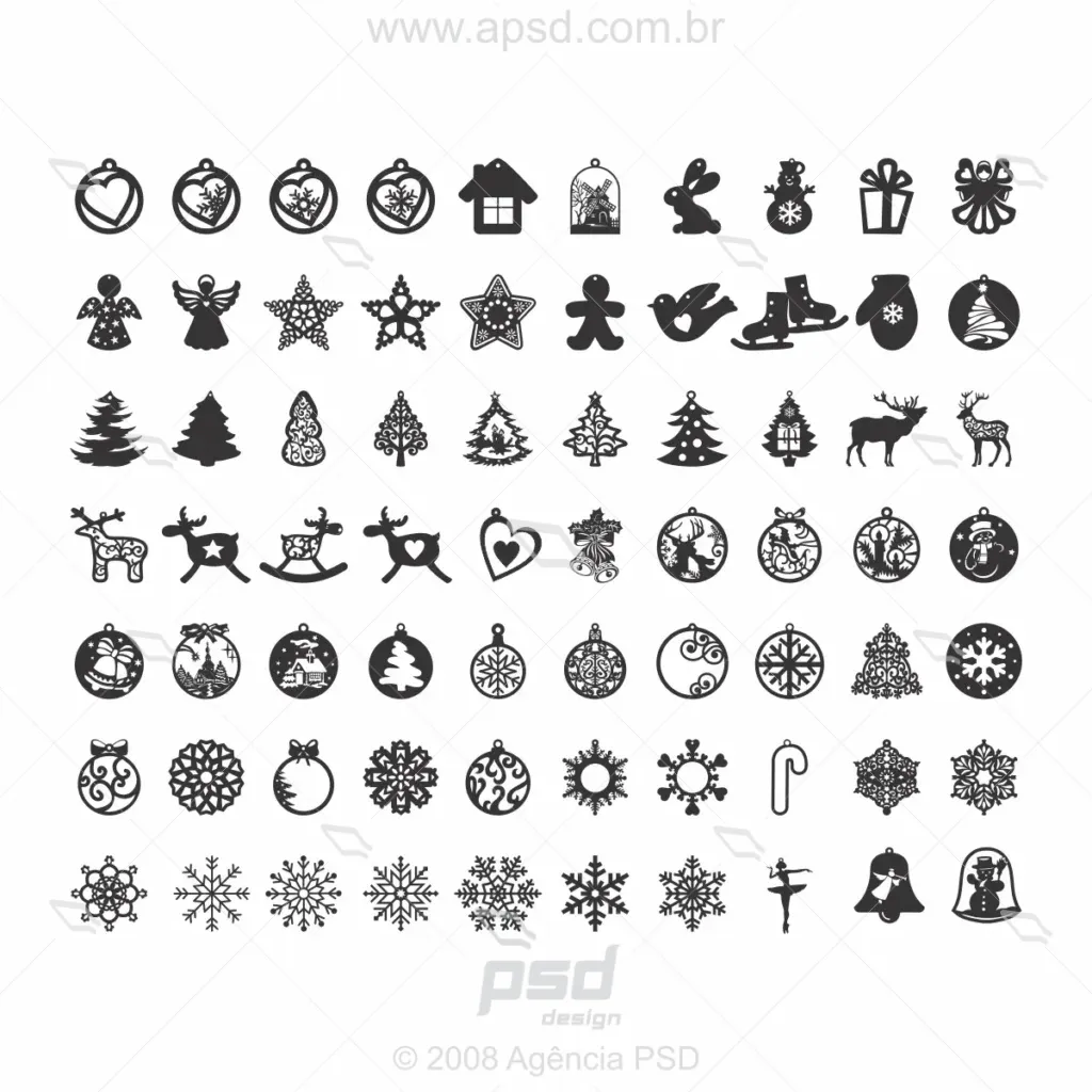 símbolos natal vetorizados