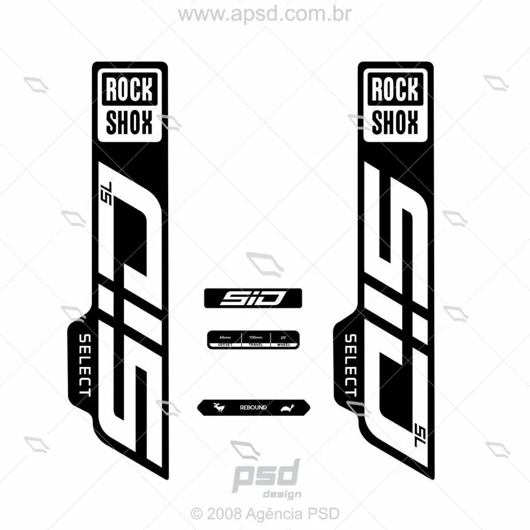 adesivo rock shox sid select vector