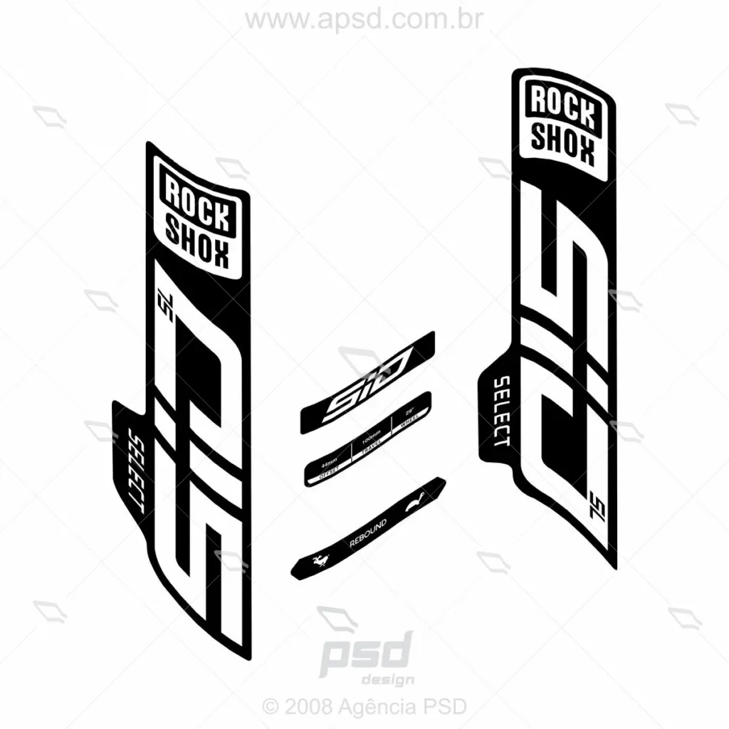 Adesivo rockshox sid select vetor