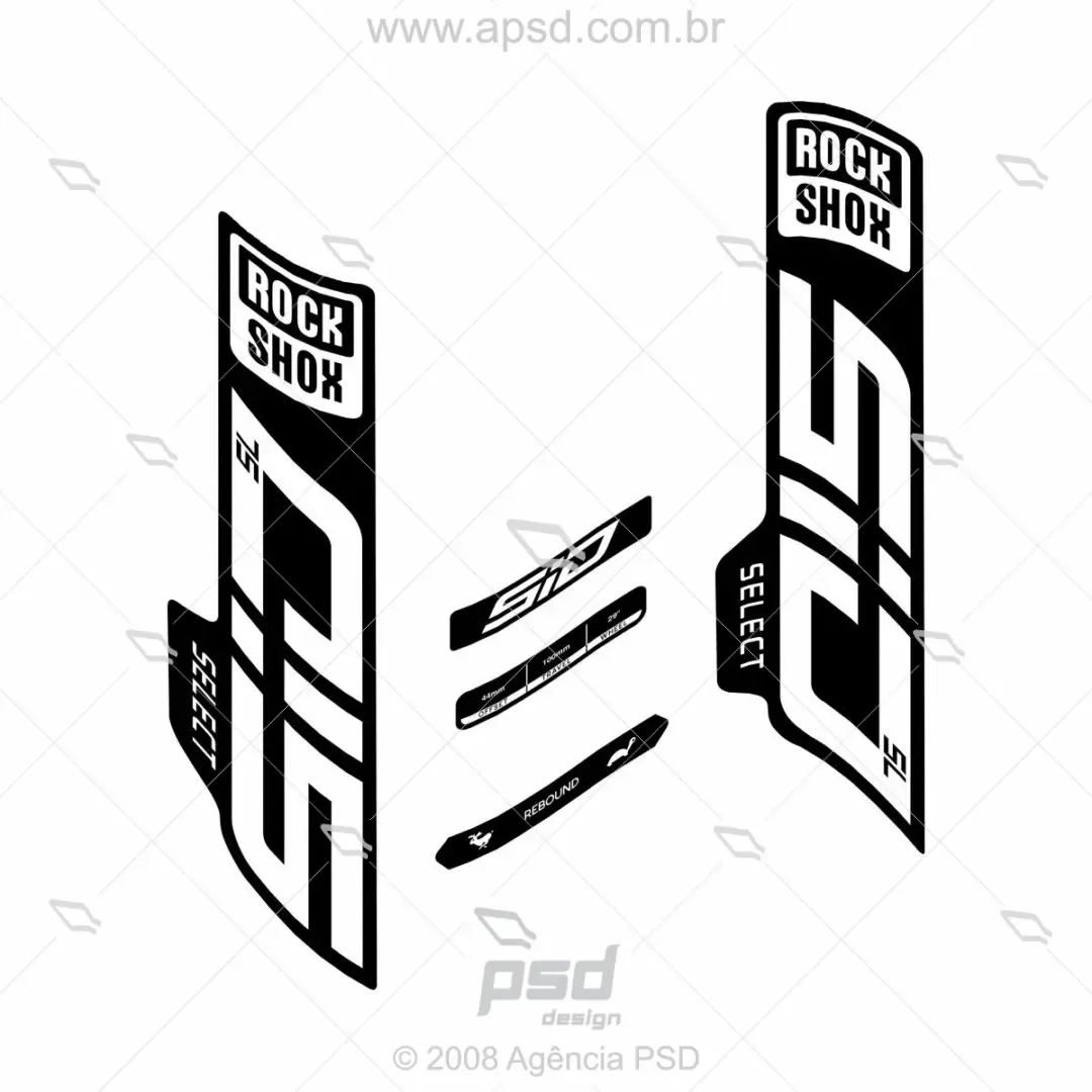Adesivo rockshox sid select vetor