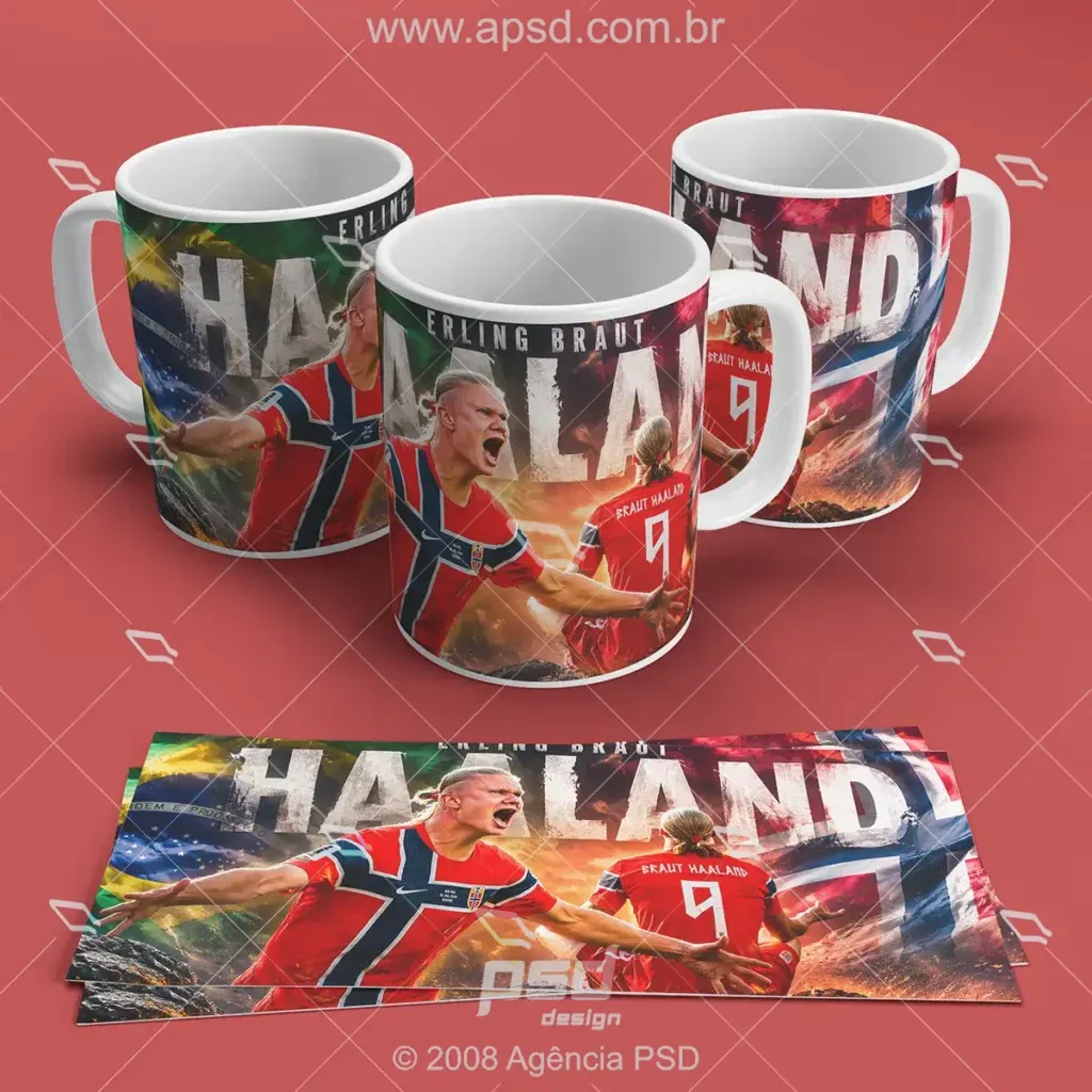 arte caneca haaland