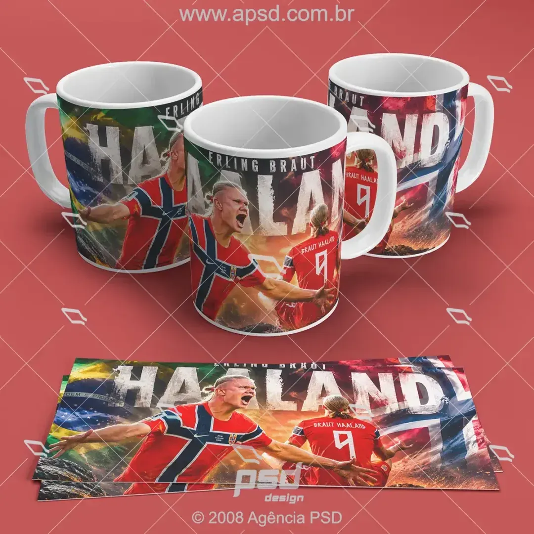 arte caneca haaland