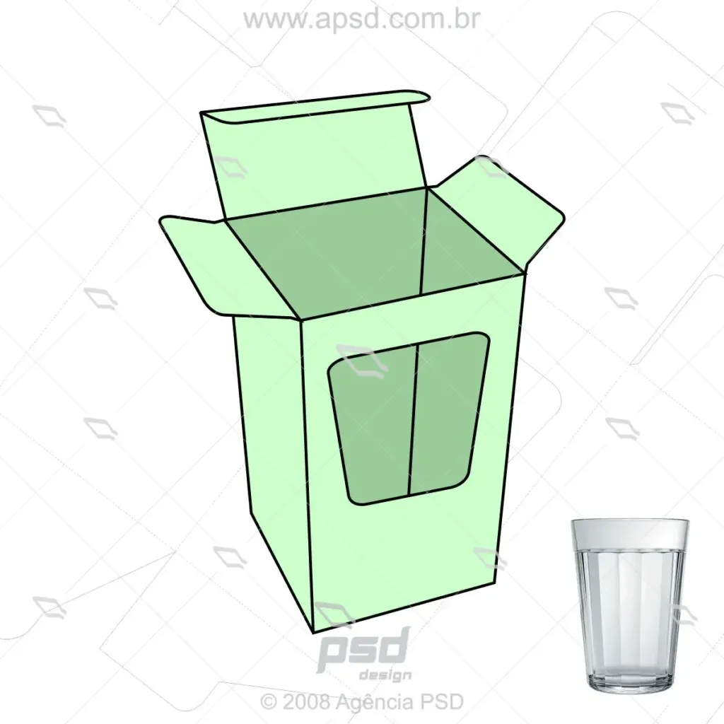 molde caixa copo lagoinha
