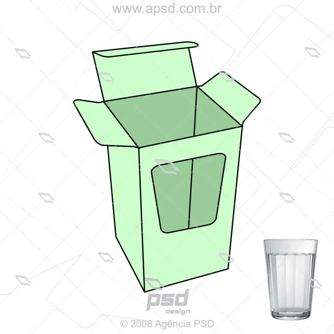 molde caixa copo lagoinha