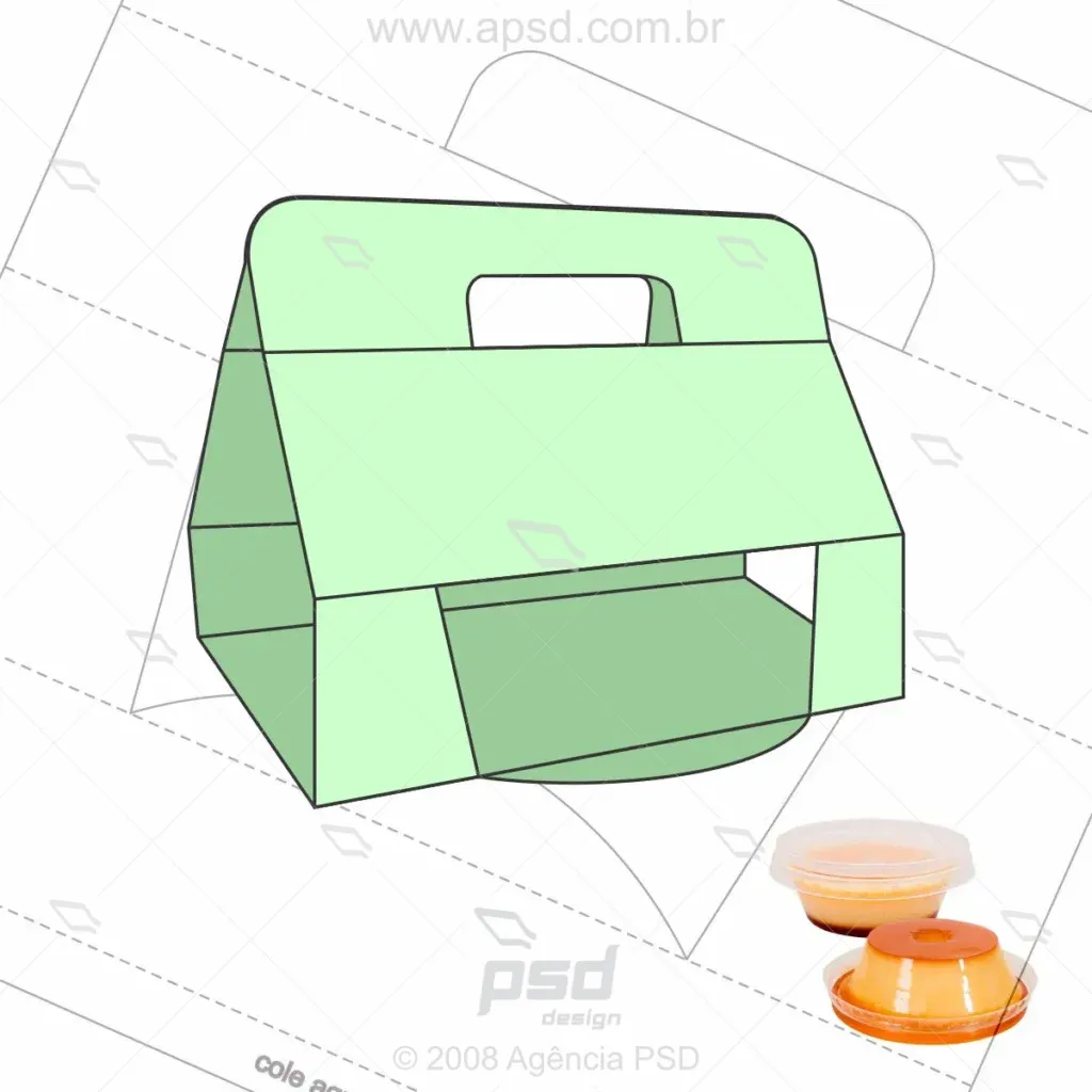 molde sacola pote pudim