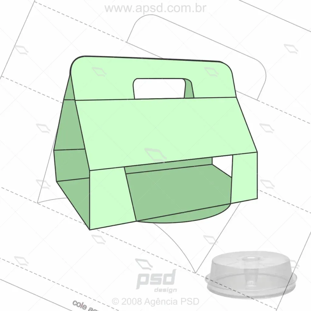 Molde sacola pote pudim