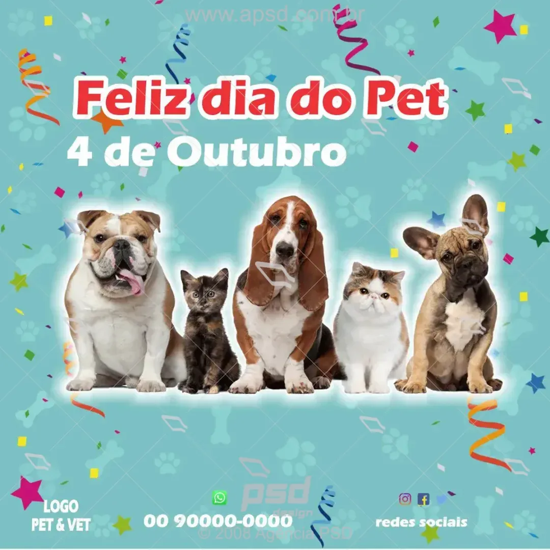 mídia feliz dia do pet