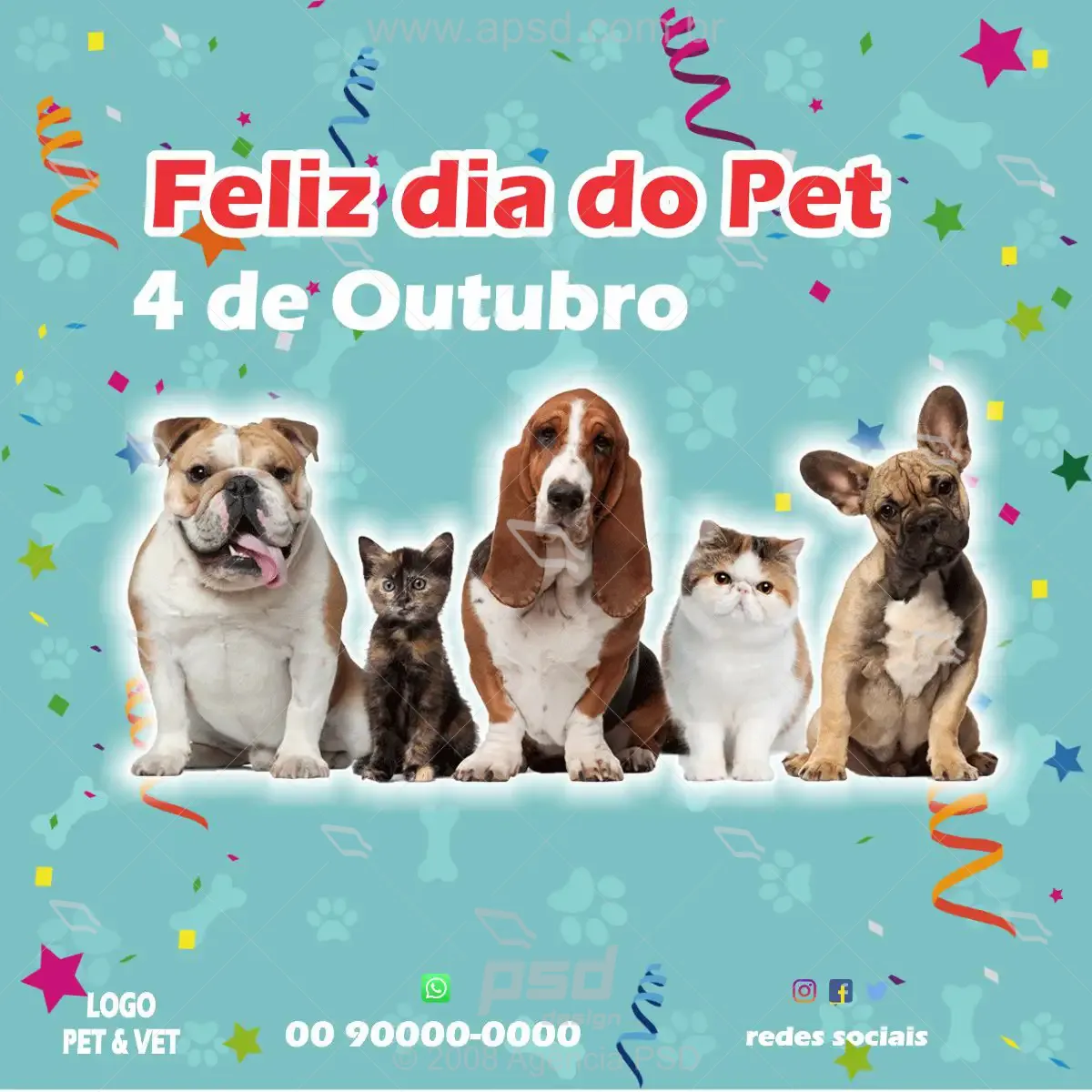 mídia feliz dia do pet