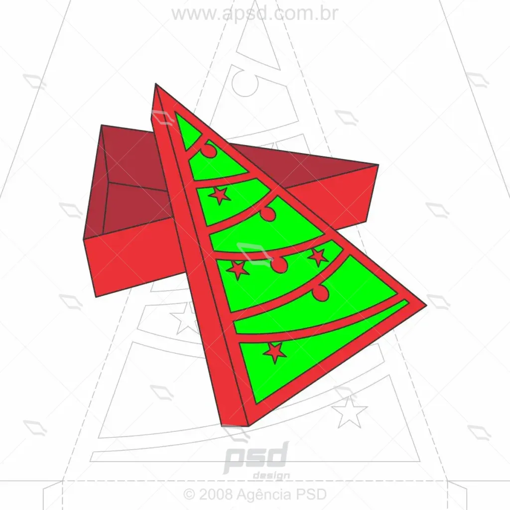 molde caixa natal pinheiro
