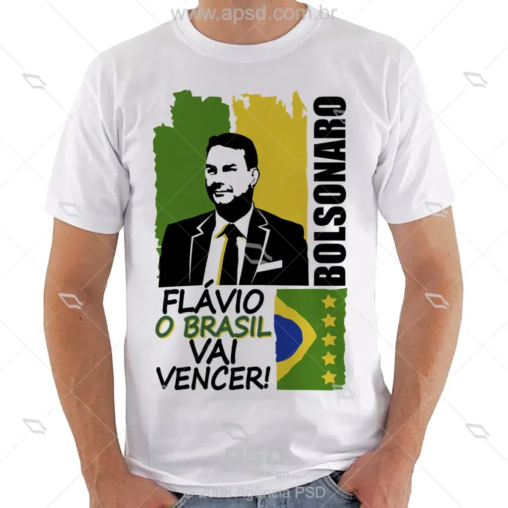 estampa flavio bolsonaro o brasil vai vencer