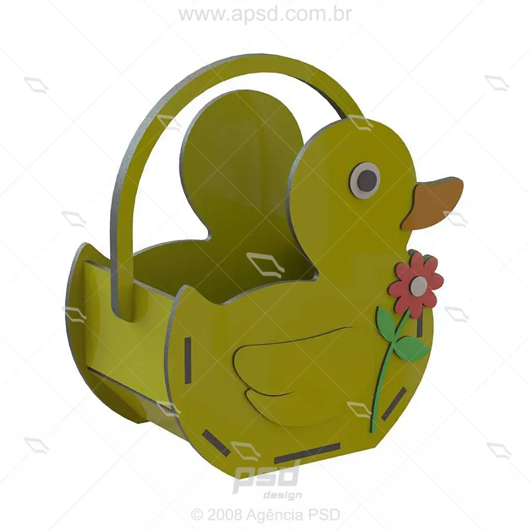 cesta pato corte laser