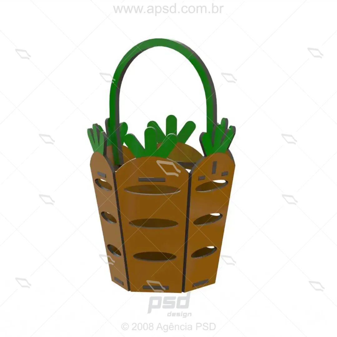 cesta cenoura corte laser