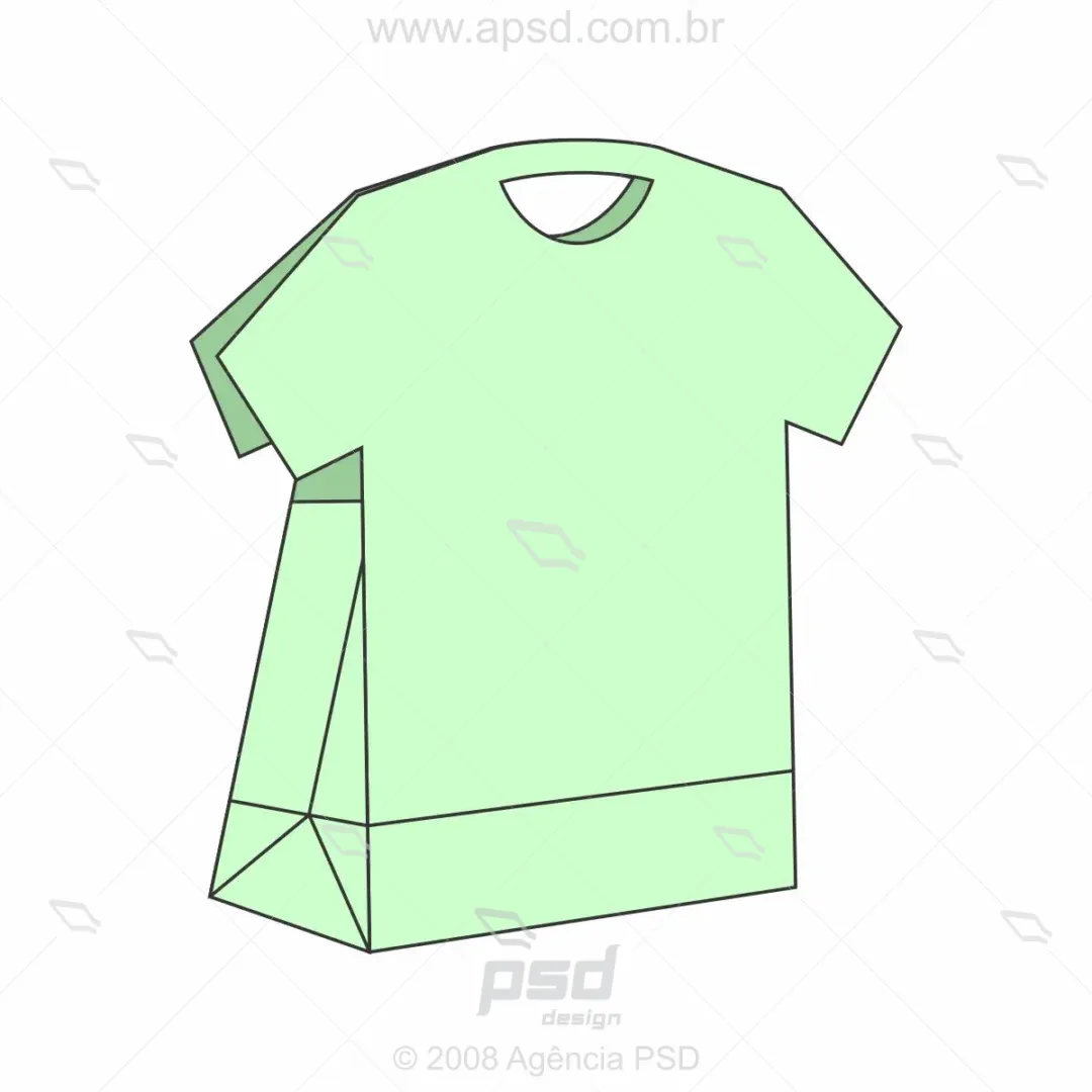 molde sacola camiseta
