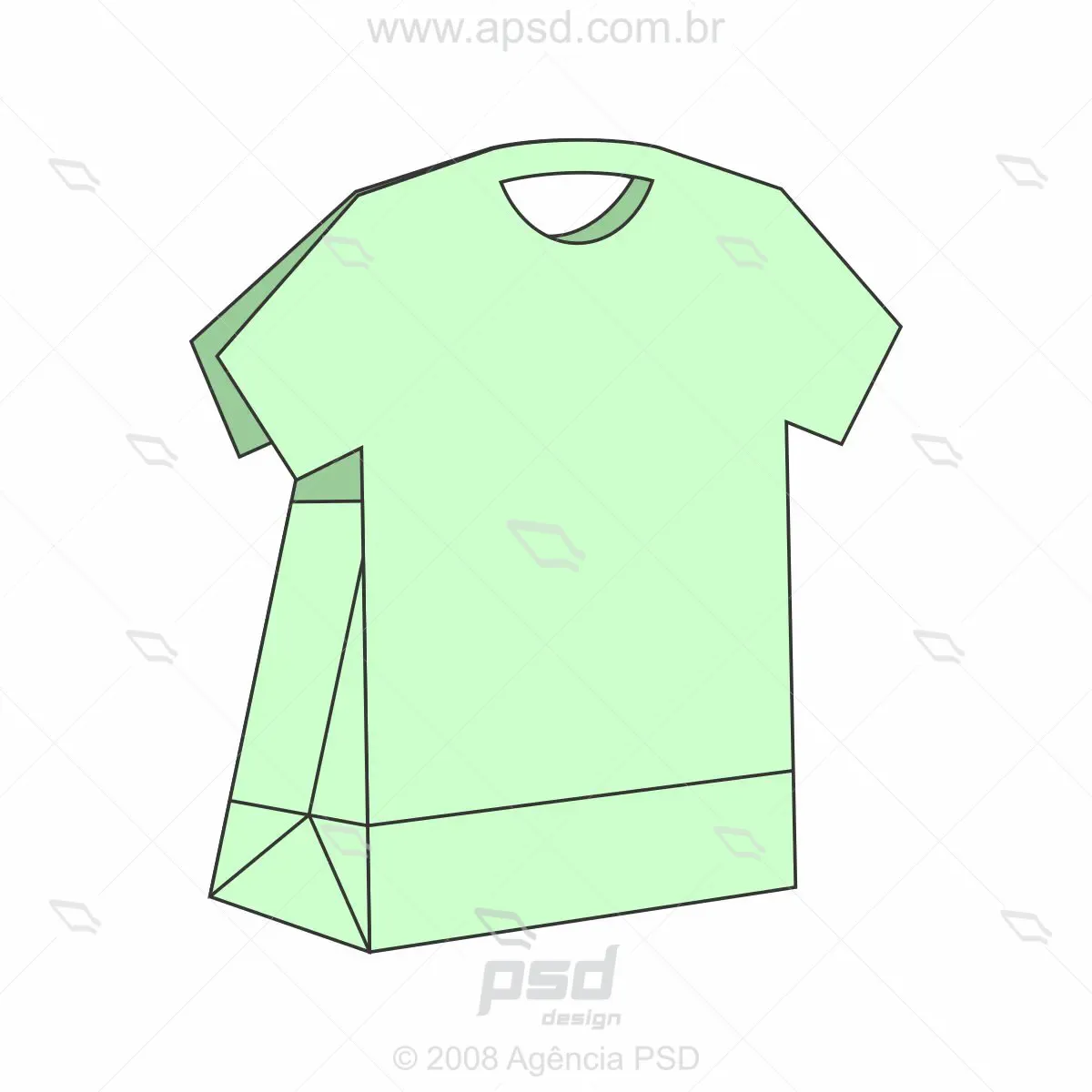 molde sacola camiseta